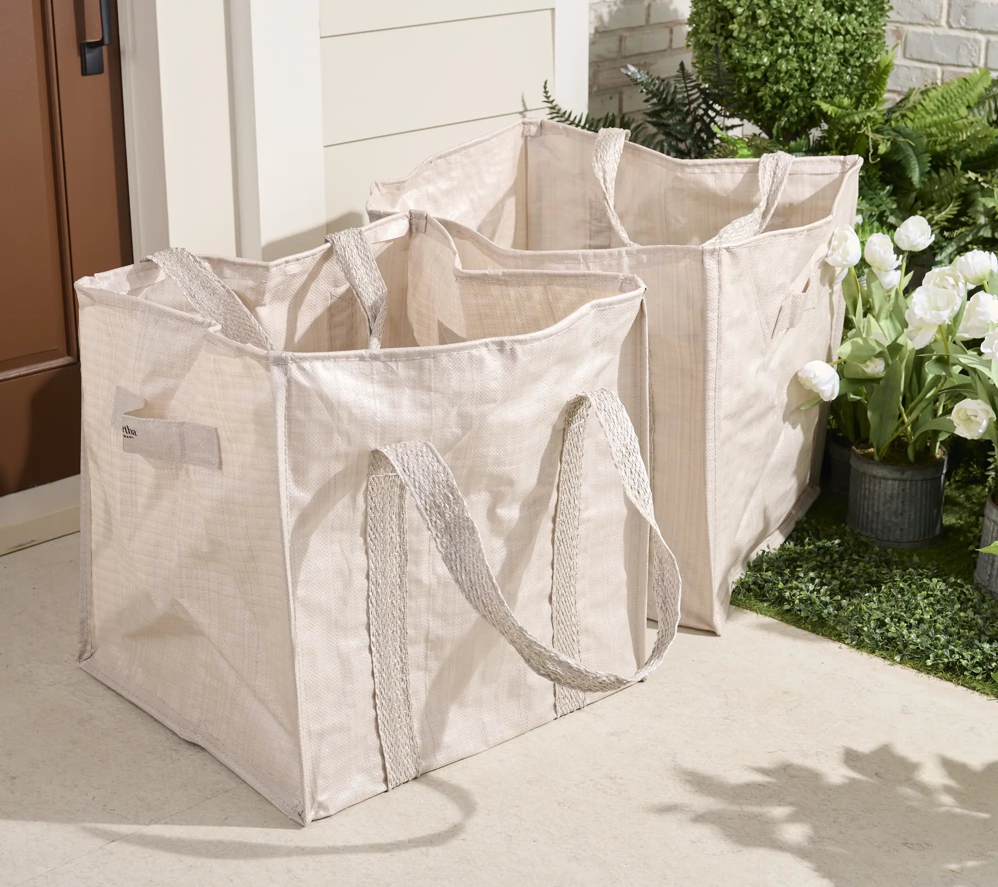 Martha Stewart Set of Two Durable Reusable Outdoor Leaf Bags