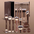 Maange 28-Piece Professional Makeup Brush Set with Foundation, Blush, Eyeshadow, Mascara Brushes, Powder Puffs, and Storage Box