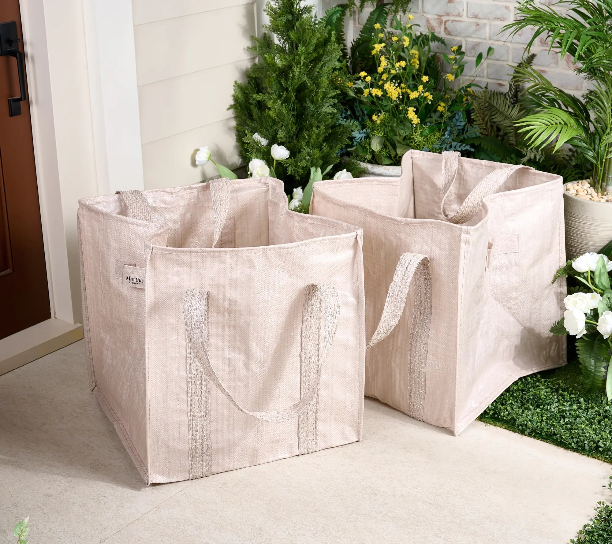Martha Stewart Set of Two Durable Reusable Outdoor Leaf Bags